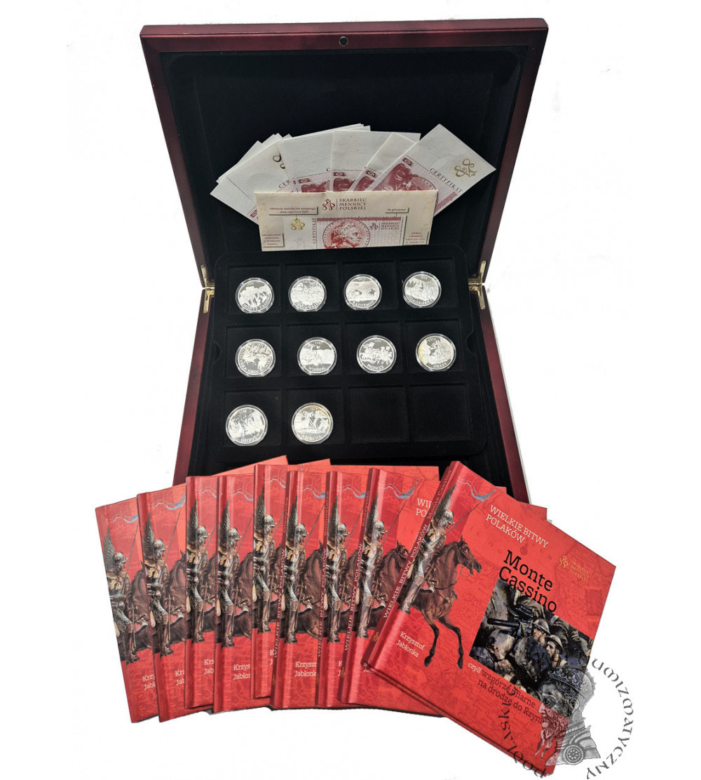 Poland. Collection of medals “Great Battles of the Poles”, 10 pcs, Treasury of the Polish Mint, Ag 925