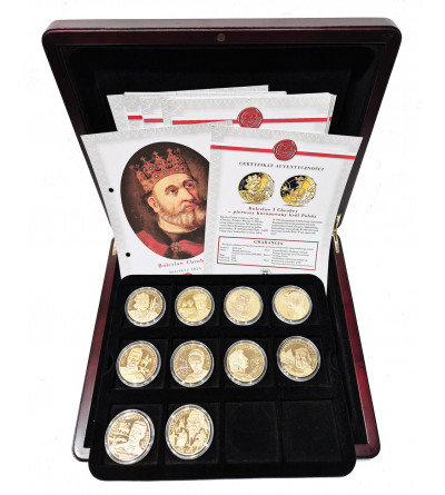 Poland. Collection “Great Poles Distinguished for Independence,” 10 pcs, National Treasury, Gold-plated medals