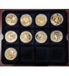 Poland. “ Official issue of commemorative football medals plated with pure Gold ” 9 pcs, National Treasury