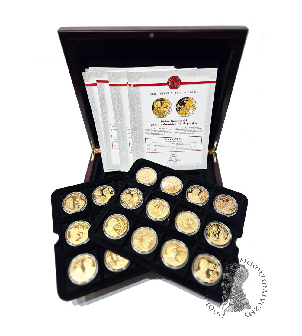 Poland. Collection Gold-plated medals “ Great Poles Distinguished for Independence ” 24 pcs, National Treasury