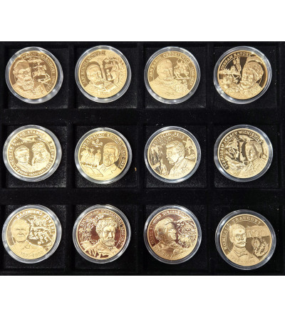 Poland. Collection Gold-plated medals “ Great Poles Distinguished for Independence ” 24 pcs, National Treasury