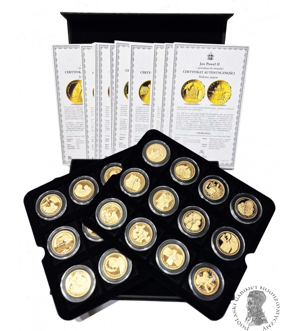 Poland. Collection Gold-plated medals “ John Paul II - called to holiness ” 24 pcs, National Treasury