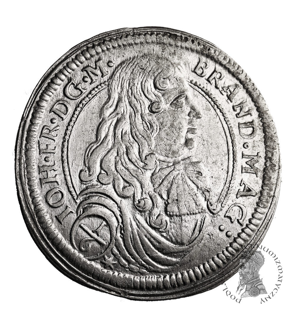 Niemcy, Brandenburgia-Ansbach. Johann Friedrich, 1667-1686. 1/6 talara 1676, Schwabach