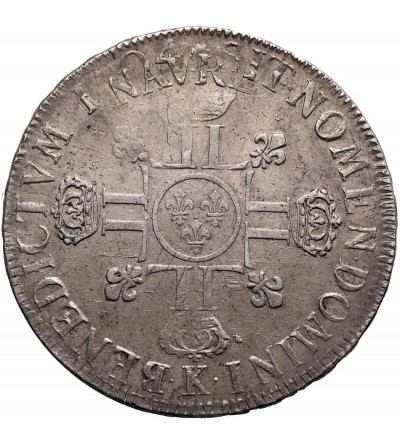 Francja, Ludwik XIV, 1643-1715. Ecu 1704 K, Bordeaux