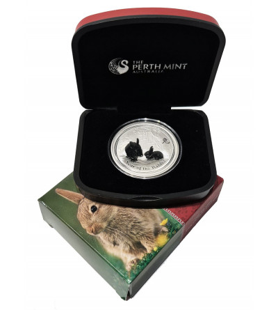 Australia. 1 Dolar 2011 P, Rok Królika, 1 Oz Ag .999