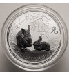 Australia. 1 Dollar 2011 P, Year of the Rabbit, 1 Oz Ag .999