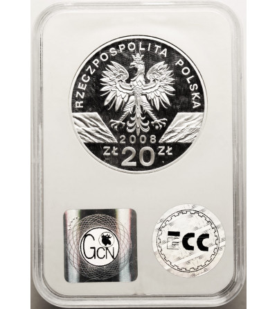 Polska. 20 złotych 2008, Sokół wędrowny - GCN ECC PR 69