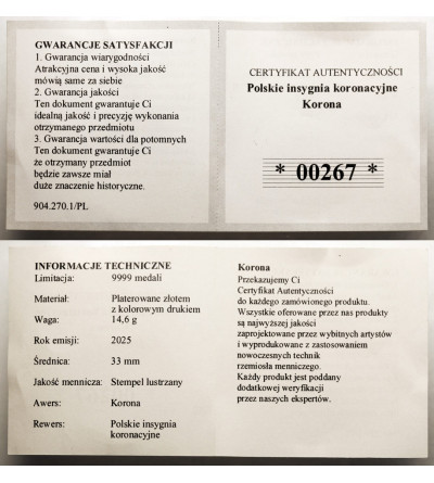 Polska. Zestaw 4 medali: Święty Jan Paweł II X 2, Naczelnik Państwa Józef Piłsudski i Polskie Insygnia Koronacyjne - Korona