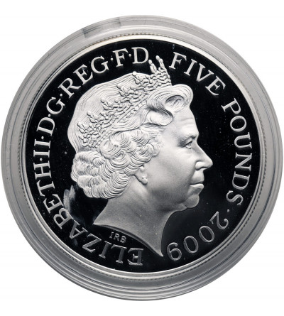 Wielka Brytania. 5 funtów 2009, Isaac Newton, XXX Igrzyska Olimpijskie, Londyn 2012, srebro .925