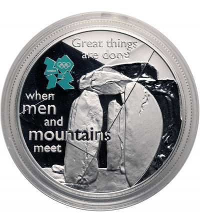 Great Britain. 5 Pounds 2009, Stonehenge, XXX Olympic Games, London 2012, Sterling Silver