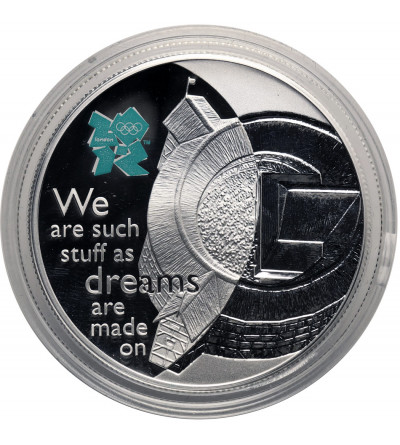 Great Britain. 5 Pounds 2009, Globe Theatre, XXX Olympic Games, London 2012, Sterling Silver
