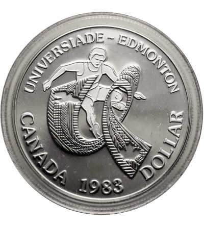 Canada, Elizabeth II (1952-2022). 1 Dollar 1983, World University Games 1983, Edmonton