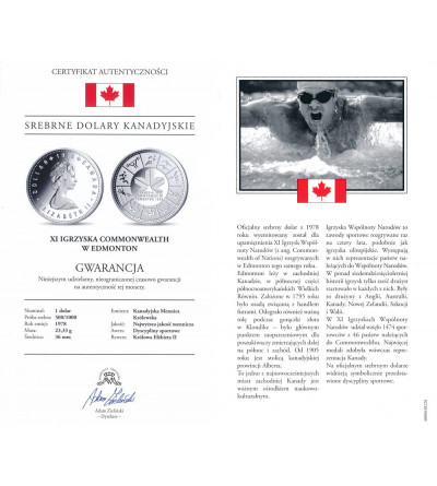 Canada, Elizabeth II (1952-2022). 1 Dollar 1978, 1978 Commonwealth Games, Edmonton