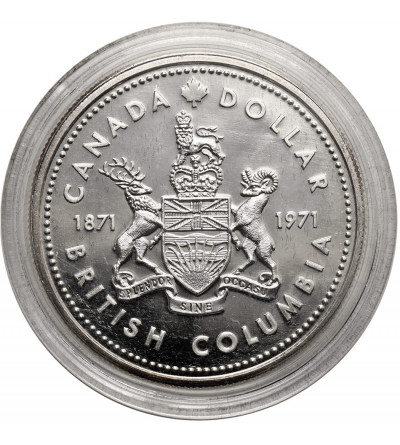 Canada, Elizabeth II (1952-2022). 1 Dollar 1971, 100th anniversary of British Columbia