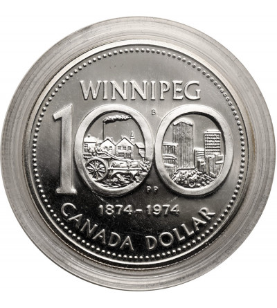 Canada, Elizabeth II (1952-2022). 1 Dollar 1974, 100th anniversary of the City of Winnipeg