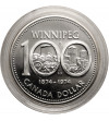 Kanada, Elżbieta II (1952-2022). 1 dolar 1974, 100-lecie miasta Winnipeg, Kolekcja: ,,Srebrne dolary kanadyjskie"