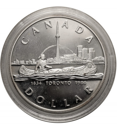 Canada, Elizabeth II (1952-2022). 1 Dollar 1984, 150th Anniversary of Toronto