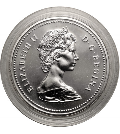 Kanada, Elżbieta II (1952-2022). 1 dolar 1975, 100-lecie miasta Calgary, Kolekcja: ,,Srebrne dolary kanadyjskie"
