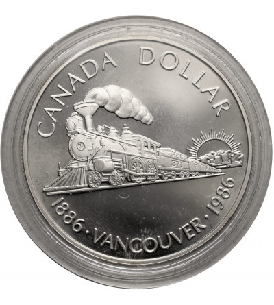 Kanada, Elżbieta II (1952-2022). 1 dolar 1986, Stulecie Vancouver, Kolekcja: ,,Srebrne dolary kanadyjskie"