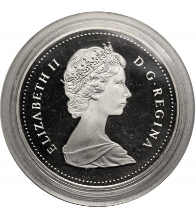 Kanada, Elżbieta II (1952-2022). 1 dolar 1989, Rzeka Mackenzie, Kolekcja: ,,Srebrne dolary kanadyjskie"