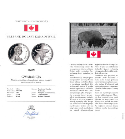 Canada, Elizabeth II (1952-2022). 1 Dollar 1982, Buffalo, Regina Centennial, Collection: “Canadian Silver Dollars”