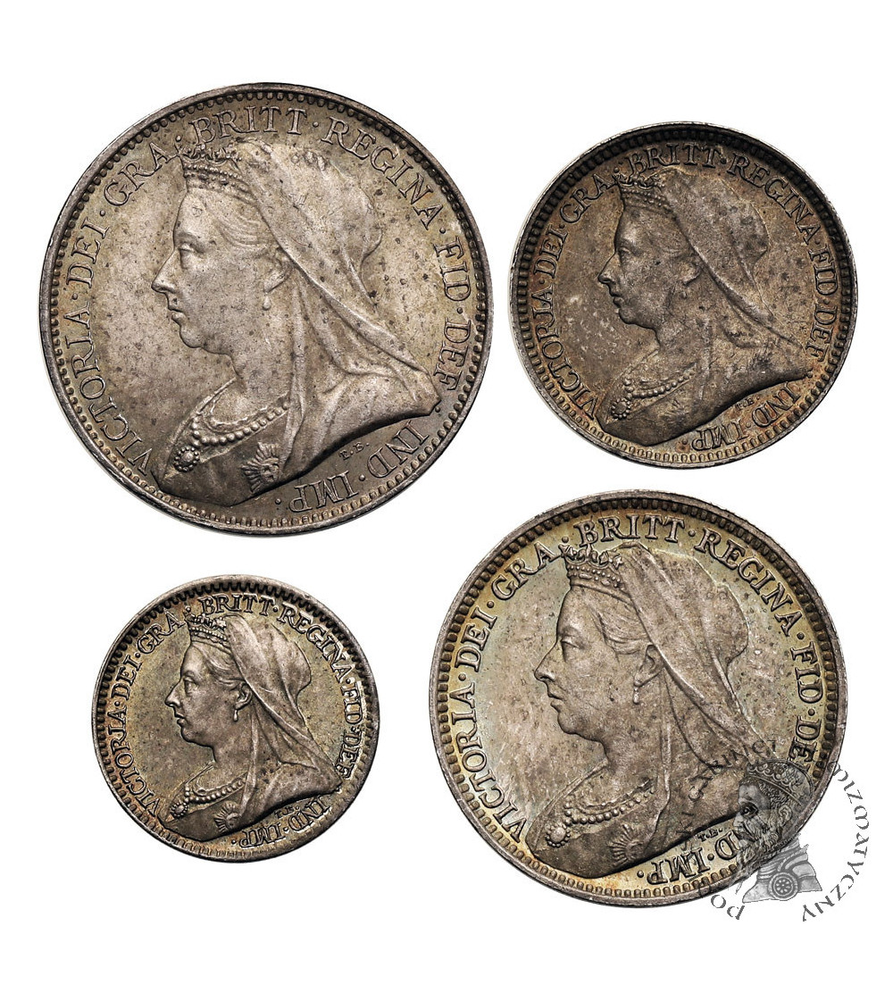 Wielka Brytania, Wiktoria (1837-1901). 1895 Maundy Set