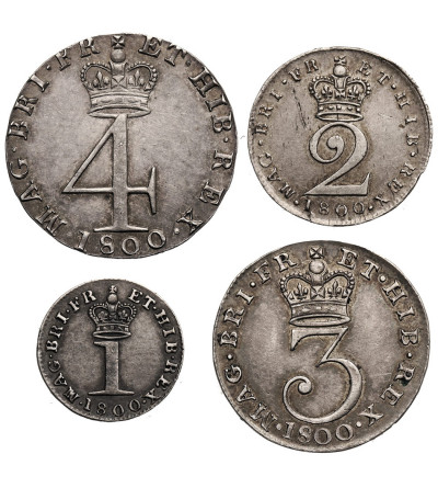 Great Britain, George III (1760-1820). 1800 Maundy Set
