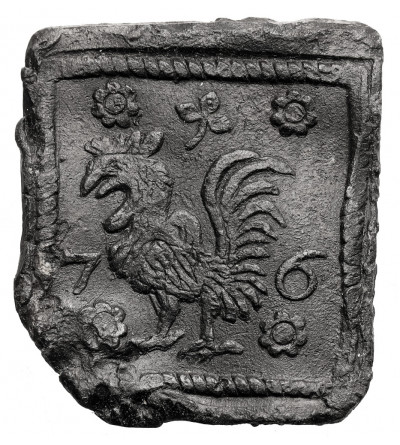 Stefan Batory, 1576-1586. Żeton miejski 1576, Kogut "Multipla", Gdańsk