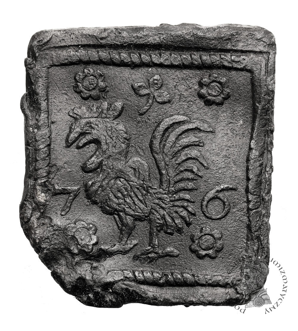 Stefan Batory, 1576-1586. Żeton miejski 1576, Kogut "Multipla", Gdańsk