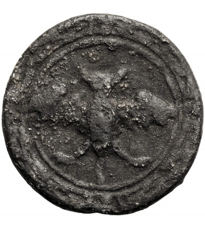 Zygmunt III Waza, 1587-1632. Żeton miejski 1604, Syrena / Nietoperz, Gdańsk