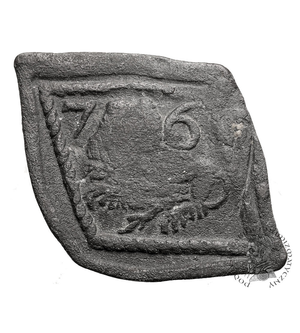 Stefan Batory, 1576-1586. Żeton miejski 1576, leżący lew / herb miasta, Gdańsk