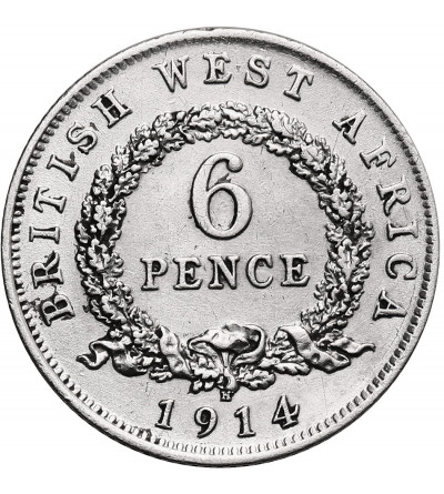 Brytyjska Afryka Zachodnia, Jerzy V (1910-1936). 6 pensów 1914 H