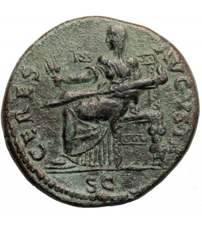 Rzym Cesarstwo. Klaudiusz, 41-54 AD. AE Dupondius, ok. 41-50 AD, Rzym - CERES AVGVSTA