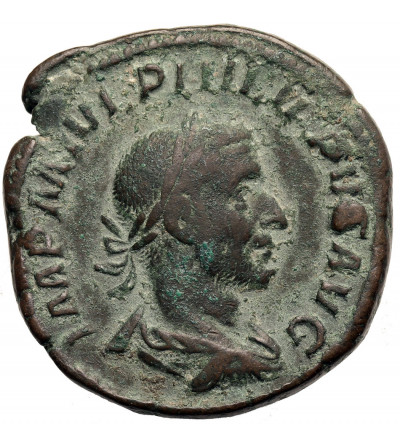 Roman Empire. Philip I Arab, AD 244-249. Sestertius,244 AD, Rome mint - VICTORIA AVG