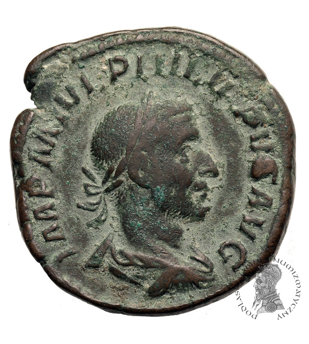 Roman Empire. Philip I Arab, AD 244-249. Sestertius,244 AD, Rome mint - VICTORIA AVG