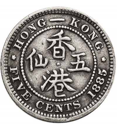 Hong Kong, Wiktoria (1842-1901). 5 centów 1885