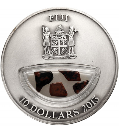 Fiji, Elizabeth II (1952-2022). 10 Dollars 2013, Vesuvius (Italy), series: Volcanoes - Breath of Fire