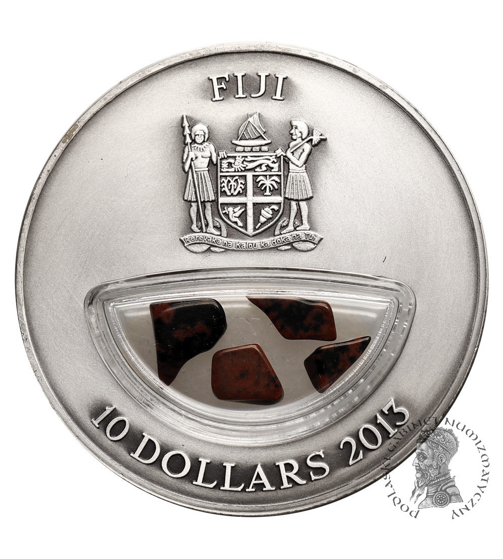 Fidżi, Elżbieta II (1952-2022). 10 dolarów 2013, Wezuwiusz (Włochy), seria: Wulkany - Oddech Ognia