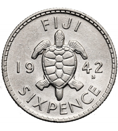 Fiji, George VI (1936-1952). 6 Pence 1942 S
