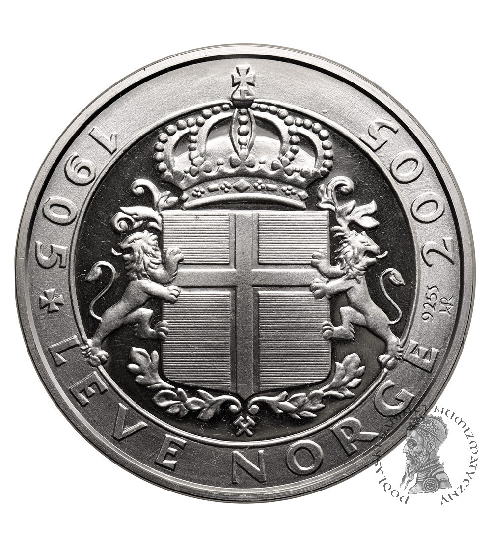 Norwegia. Medal pamiątkowy 2005, ,,Leve Norge" upamiętniający rozwiązanie unii między Norwegią a Szwecją w 1905 r.