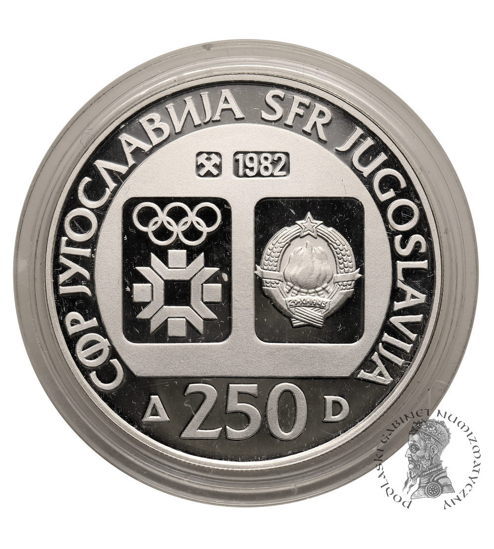 Jugosławia. 250 Dinara 1982, XIV Zimowe Igrzyska Olimpijskie w Sarajewie 1984