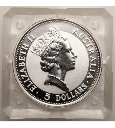 Australia, Elżbieta II (1952-2022). 5 dolarów 1991, Kukabura