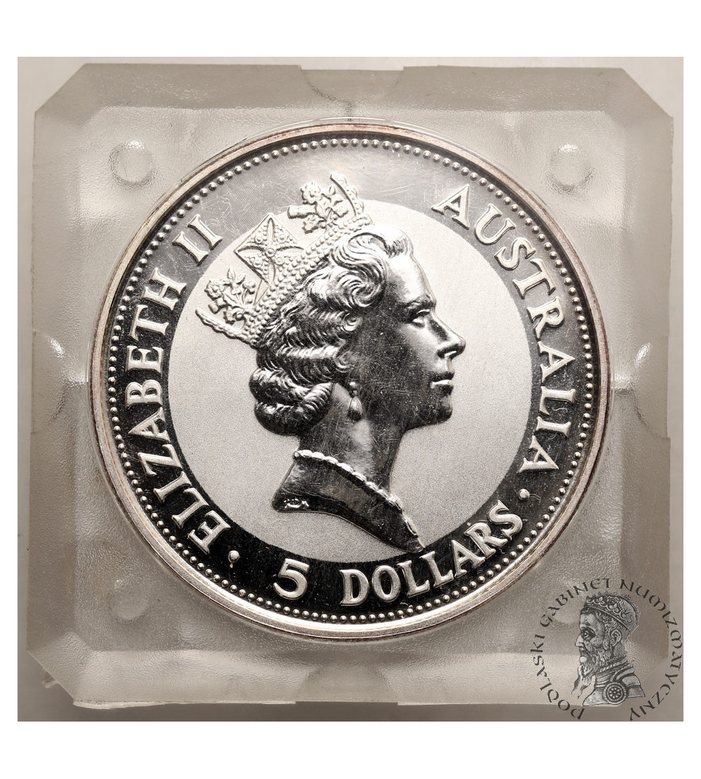 Australia, Elizabeth II (1952-2022). 5 Dollars 1991, Kookaburra
