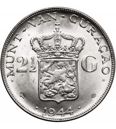 Curacao, Wilhelmina (1890-1948). 2 1/2 Gulden 1944 D
