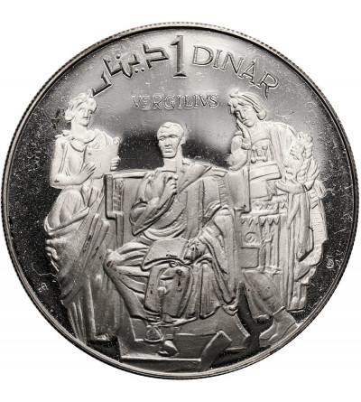 Tunisia. 1 Dinar 1969 NI, Virgil - Series dedicated to the history of Tunisia