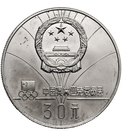Chiny. 30 Yuan 1980, Zimowe Igrzyska Olimpijskie 1980, Lake Placid, Łyżwiarstwo szybkie