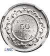 Tunezja. 50 Centimes, AH 1334 / 1915 AD, francuski protektorat - NGC MS 65