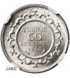 Tunisia. 50 Centimes, AH 1334 / 1915 AD, French Protectorate - NGC UNC Details