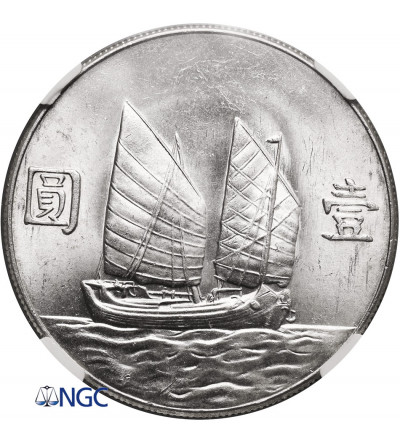 China, Republic. Junk Dollar, YR 23 (1934) - NGC MS 62