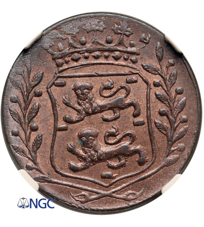 Netherlands, Province West Friesland (1581-1795). 1 Duit 1780 - NGC MS 64 RB Top Pop!!!